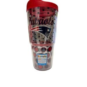 NWT New England Patriots Polka Dot Tervis Tumbler With Lid 24oz